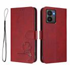 For HMD Fuison Litter Panda Embossing RFID Leather Phone Case with Lanyard(Wine Red) - 2