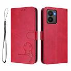 For HMD Fuison Litter Panda Embossing RFID Leather Phone Case with Lanyard(Rose Red) - 2