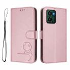 For HMD Pulse Pro / Pulse / Pulse+ Litter Panda Embossing RFID Leather Phone Case with Lanyard(Pink) - 2