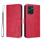 For HMD Pulse Pro / Pulse / Pulse+ Litter Panda Embossing RFID Leather Phone Case with Lanyard(Rose Red) - 2