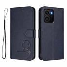 For HMD Skyline Litter Panda Embossing RFID Leather Phone Case with Lanyard(Blue) - 2