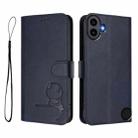 For Nothing CMF Phone 1 Litter Panda Embossing RFID Leather Phone Case with Lanyard(Blue) - 2