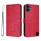 For Nothing CMF Phone 1 Litter Panda Embossing RFID Leather Phone Case with Lanyard(Rose Red) - 2