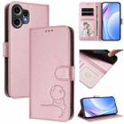 For Nothing CMF Phone 2 Pro Litter Panda Embossing RFID Leather Phone Case with Lanyard(Pink) - 1