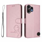 For Nothing CMF Phone 2 Pro Litter Panda Embossing RFID Leather Phone Case with Lanyard(Pink) - 2
