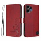 For Nothing CMF Phone 2 Pro Litter Panda Embossing RFID Leather Phone Case with Lanyard(Wine Red) - 2
