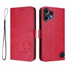 For Nothing CMF Phone 2 Pro Litter Panda Embossing RFID Leather Phone Case with Lanyard(Rose Red) - 2