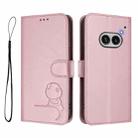 For Nothing Phone 2a Litter Panda Embossing RFID Leather Phone Case with Lanyard(Pink) - 2