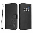 For Nothing Phone 2a Litter Panda Embossing RFID Leather Phone Case with Lanyard(Black) - 2