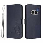 For Nothing Phone 2a Litter Panda Embossing RFID Leather Phone Case with Lanyard(Blue) - 2