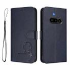 For Nothing Phone 3a Litter Panda Embossing RFID Leather Phone Case with Lanyard(Blue) - 2