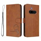 For Nothing Phone 3a Litter Panda Embossing RFID Leather Phone Case with Lanyard(Brown) - 2