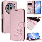 For Nothing Phone 3a Pro Litter Panda Embossing RFID Leather Phone Case with Lanyard(Pink) - 1
