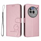 For Nothing Phone 3a Pro Litter Panda Embossing RFID Leather Phone Case with Lanyard(Pink) - 2