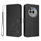 For Nothing Phone 3a Pro Litter Panda Embossing RFID Leather Phone Case with Lanyard(Black) - 2