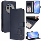 For Nothing Phone 3a Pro Litter Panda Embossing RFID Leather Phone Case with Lanyard(Blue) - 1