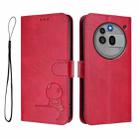 For Nothing Phone 3a Pro Litter Panda Embossing RFID Leather Phone Case with Lanyard(Rose Red) - 2