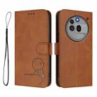 For Nothing Phone 3a Pro Litter Panda Embossing RFID Leather Phone Case with Lanyard(Brown) - 2