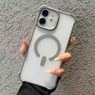 For iPhone 11 Semi-transparent Skin Feel Frosted MagSafe Phone Case(Grey) - 1