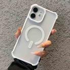 For iPhone 11 Semi-transparent Skin Feel Frosted MagSafe Phone Case(White) - 1