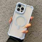 For iPhone 12 Pro Max Semi-transparent Skin Feel Frosted MagSafe Phone Case(Blue) - 1