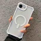 For iPhone 16e Semi-transparent Skin Feel Frosted MagSafe Phone Case(White) - 1