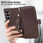 For Samsung Galaxy Fold5 VIETAO Magnetic Buckle RFID Wallet Leather Phone Case(Coffee Brown) - 3