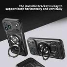 For iPhone 17 Pro Max Armor Rotating Holder MagSafe Phone Case(Black) - 3