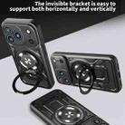 For iPhone 17 Pro Armor Rotating Holder MagSafe Phone Case(Black) - 3