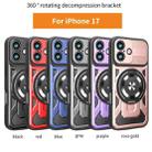 For iPhone 17 Armor Rotating Holder MagSafe Phone Case(Rose Gold) - 2
