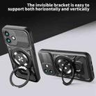 For iPhone 17 Armor Rotating Holder MagSafe Phone Case(Rose Gold) - 3