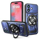 For iPhone 17 Armor Rotating Holder MagSafe Phone Case(Blue) - 1