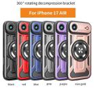 For iPhone 17 Air Armor Rotating Holder MagSafe Phone Case(Grey) - 2