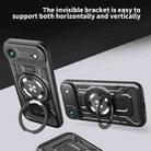 For iPhone 17 Air Armor Rotating Holder MagSafe Phone Case(Grey) - 3