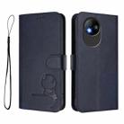 For ZTE Blade A35 Lite / A35 Core Litter Panda Embossing RFID Leather Phone Case with Lanyard(Blue) - 2
