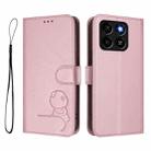 For ZTE Blade A35 / A55 Litter Panda Embossing RFID Leather Phone Case with Lanyard(Pink) - 2