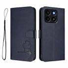 For ZTE Blade A35 / A55 Litter Panda Embossing RFID Leather Phone Case with Lanyard(Blue) - 2