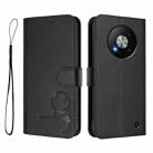 For ZTE Blade A73 5G Litter Panda Embossing RFID Leather Phone Case with Lanyard(Black) - 2