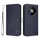 For ZTE Blade A73 5G Litter Panda Embossing RFID Leather Phone Case with Lanyard(Blue) - 2