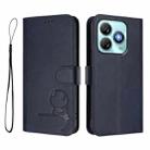 For ZTE Blade A75 4G Litter Panda Embossing RFID Leather Phone Case with Lanyard(Blue) - 2