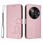 For ZTE Blade A75 5G / nubia Focus Litter Panda Embossing RFID Leather Phone Case with Lanyard(Pink) - 2