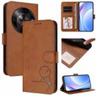 For ZTE Blade A75 5G / nubia Focus Litter Panda Embossing RFID Leather Phone Case with Lanyard(Brown) - 1