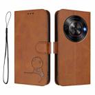 For ZTE Blade A75 5G / nubia Focus Litter Panda Embossing RFID Leather Phone Case with Lanyard(Brown) - 2