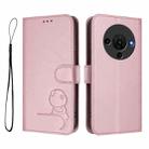 For ZTE Blade A76 5G Litter Panda Embossing RFID Leather Phone Case with Lanyard(Pink) - 2