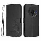 For ZTE Blade A76 5G Litter Panda Embossing RFID Leather Phone Case with Lanyard(Black) - 2