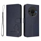For ZTE Blade A76 5G Litter Panda Embossing RFID Leather Phone Case with Lanyard(Blue) - 2