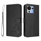 For ZTE Blade V50 Vita Litter Panda Embossing RFID Leather Phone Case with Lanyard(Black) - 2