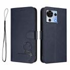 For ZTE Blade V50 Vita Litter Panda Embossing RFID Leather Phone Case with Lanyard(Blue) - 2