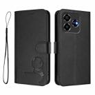 For ZTE Blade V60 4G / Axon 60 4G Litter Panda Embossing RFID Leather Phone Case with Lanyard(Black) - 2