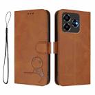 For ZTE Blade V60 4G / Axon 60 4G Litter Panda Embossing RFID Leather Phone Case with Lanyard(Brown) - 2